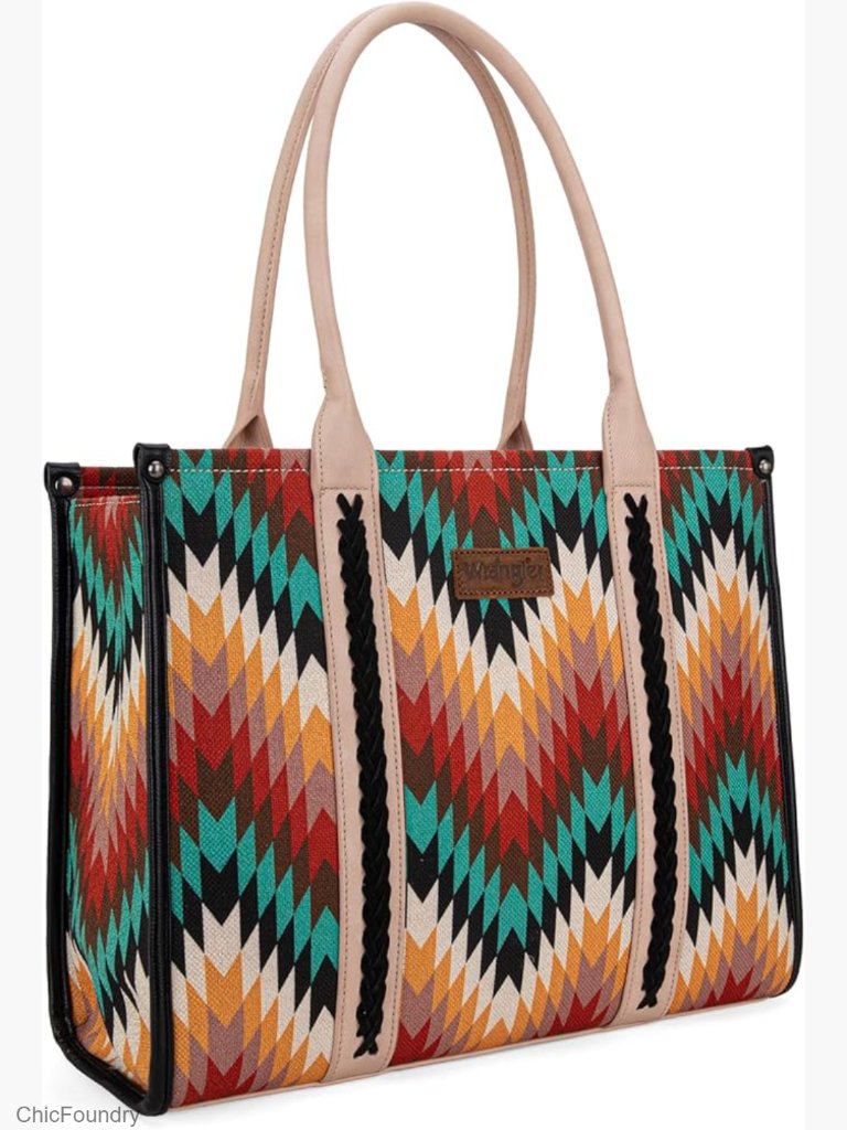 Western Structured Tote With Laptop Compartment Large